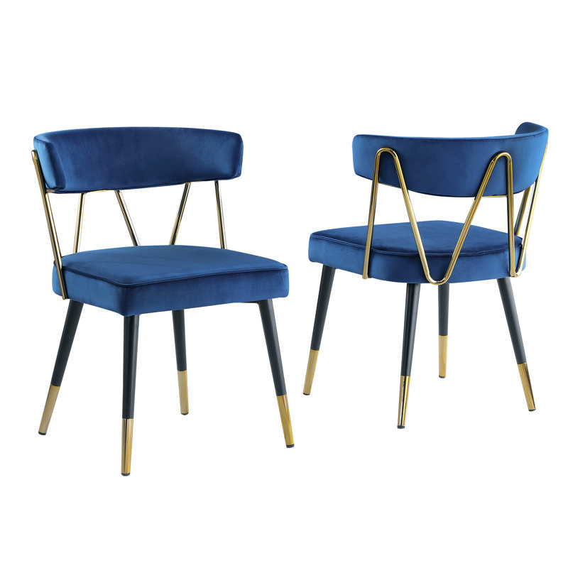 Chaise d'appoint Aarhus , Velours marine