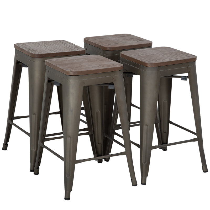 Tabouret de comptoir 24 po Malakoff, Bronze