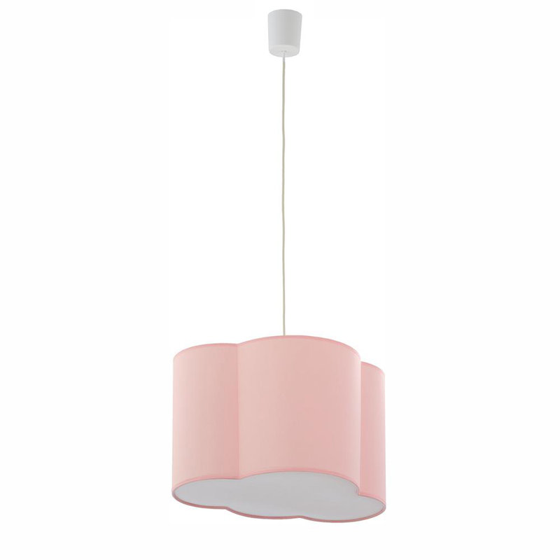 Corfu 1 - Light White Single Pendant, Pink