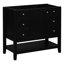 36" Black Bathroom Cabinet Vanity Base - Modern, 1 & 3 Drawers Installed