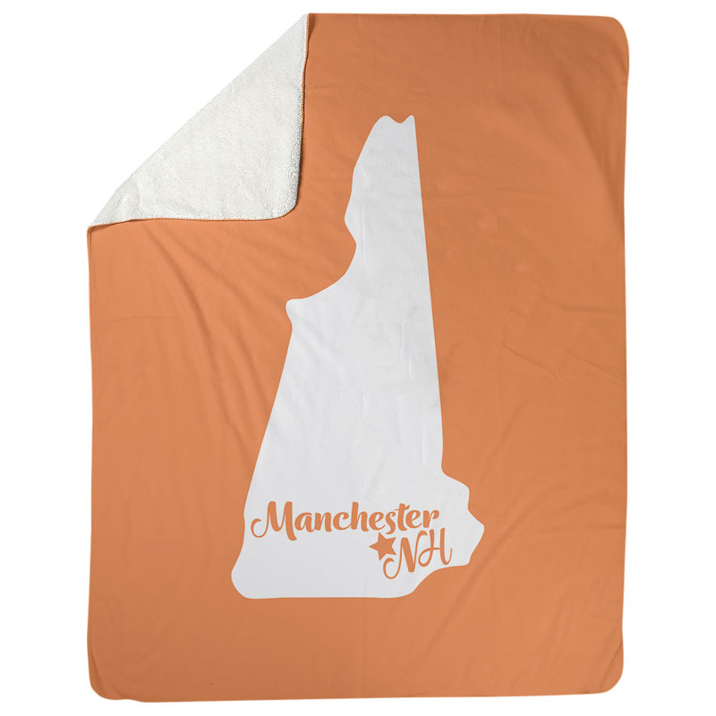 Jeté à polaire new hampshire manchester, l 52,5 po x L 62,5 po, Orange
