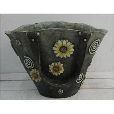 Sac avec pot de fleurs en résine à sangle fixe Bersani