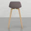 2 tabourets de bar - Housse de siège, pieds en bois, touche contemporaine, repose-pieds accentué, assise confortable