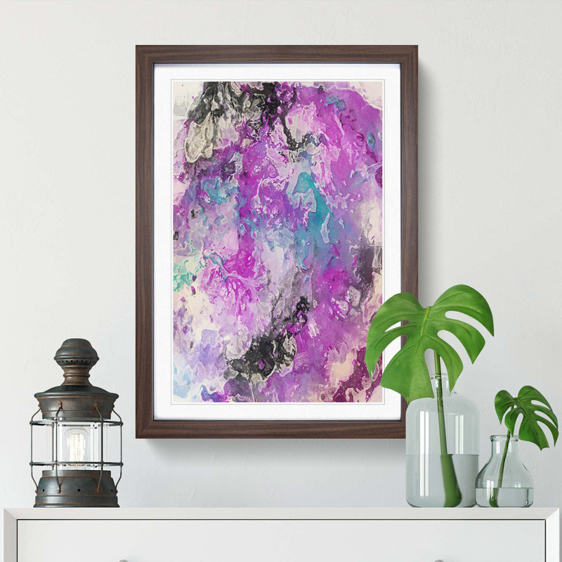 Nothing Forever in Abstract - Picture Frame Graphic Art Print, 36cm H x 27cm W x 2cm D, Walnut Framed