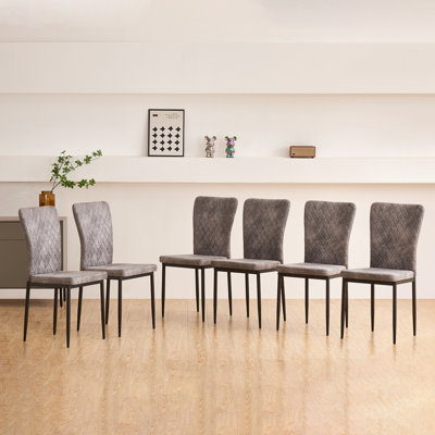 Chaise de salle à manger rembourrée en tissu sahiba