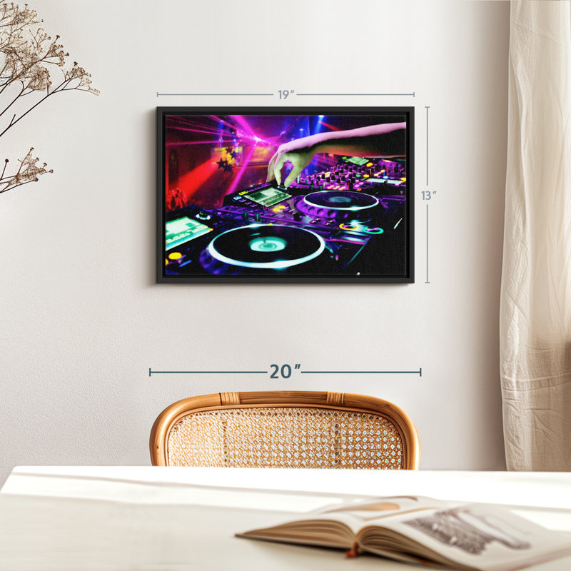 DJ Equipment Canvas Print, 13" H x 19" W