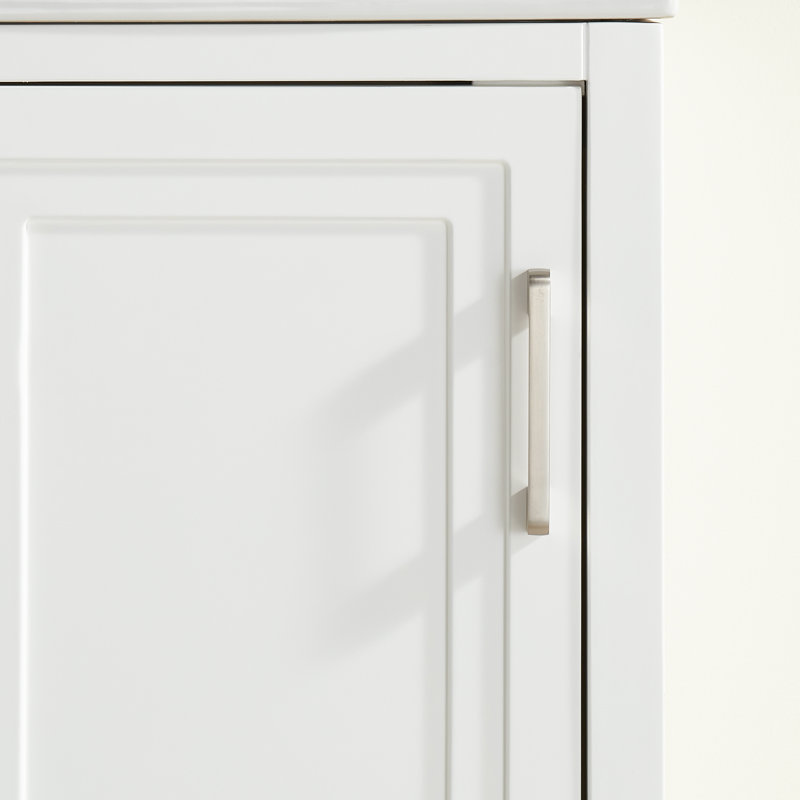 Meuble-lavabo simple autoportant de 18 po avec plateau entièrement assemblé