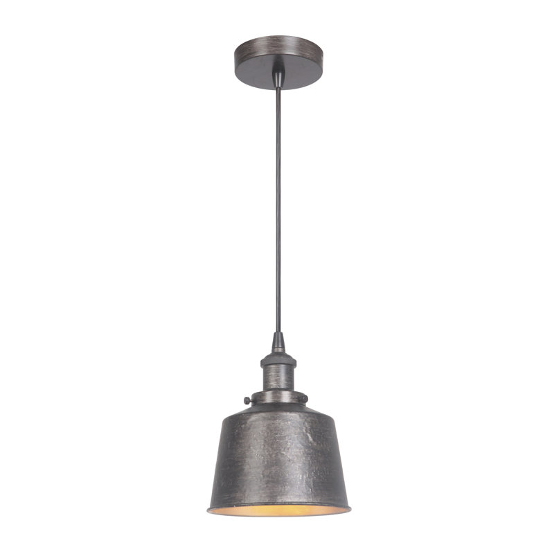 Natural Iron Vintage Mini Pendant Light with Glass Shade