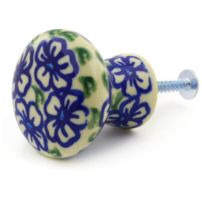 Oversized Hand Painted 1 9/16" Diameter Mushroom Knob