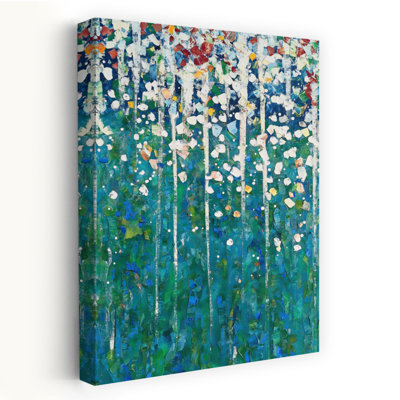 Art mural abstrait vert et blanc abstrait