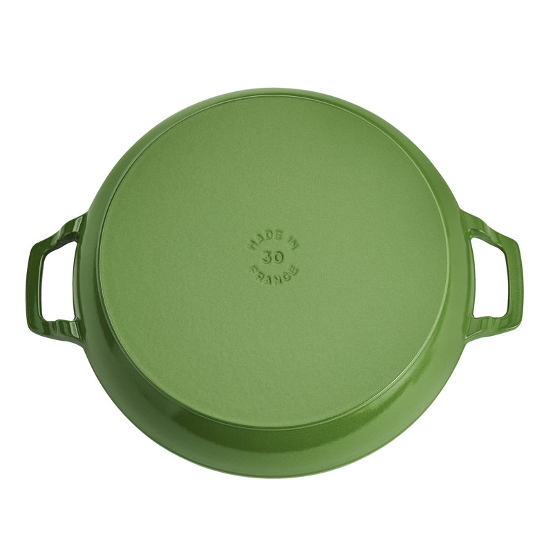 Staub Cast Iron 3.5-Qt Braiser With Glass Lid - Basil, Pistachio