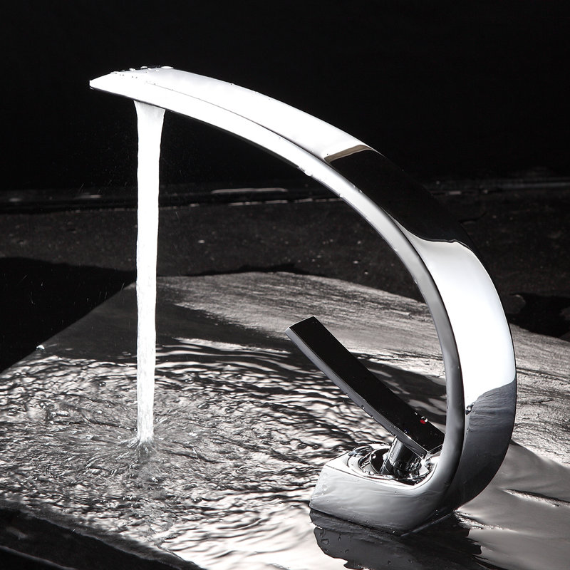 Finish Single-handle Bathroom Faucet, Chrome