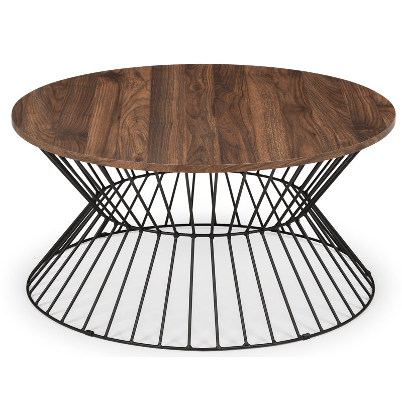 Amice Pedestal Coffee Table, Walnut
