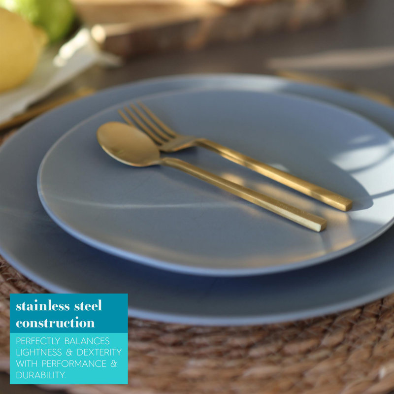 Argon Tableware Stainless Steel Teaspoons, Gold