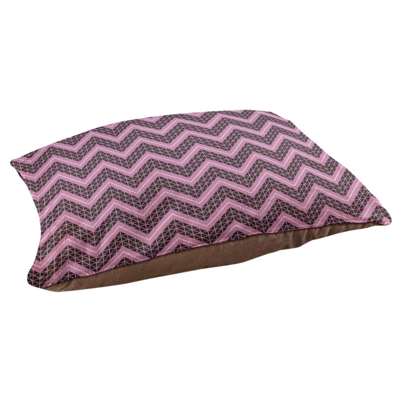 Coussin Chelan, Moyen (H 6,5 po x l 40 po x P 30 po), Rose/gris