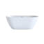 Baignoire de trempage autoportante en acrylique blanc brillant de 55 po avec bonde escamotable et trop-plein intégré