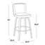 Tabouret de bar contemporain à hauteur fixe avec pivot à 360 degrés et repose-pieds intégré - ensemble de 2