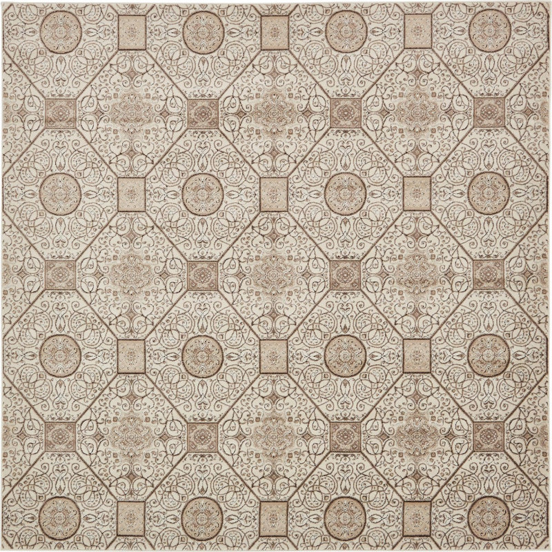 Emigdio Abstract Indoor Rug, Square 8'
