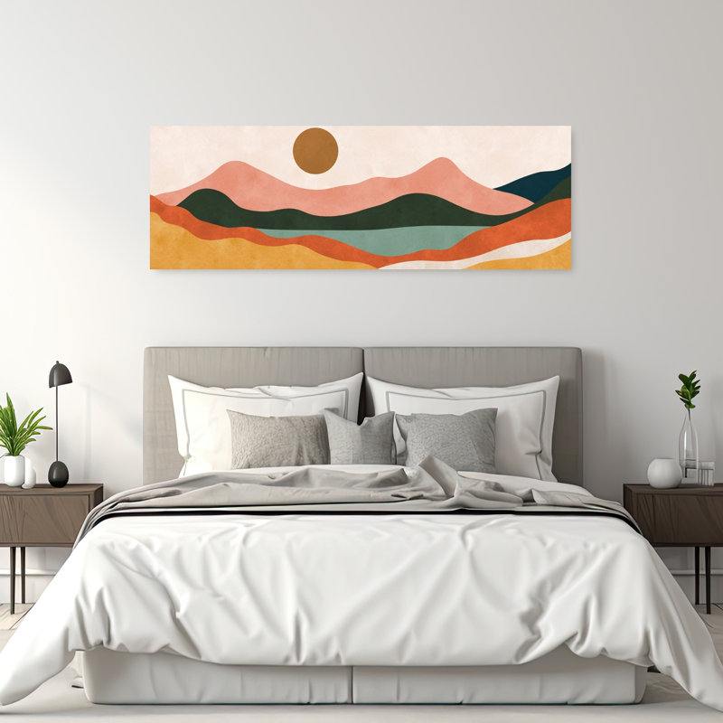 Boho Mountain Landscape by Vitor Costa - Wrapped Canvas Panoramic Print, 50.8 cm H x 152.4 cm W