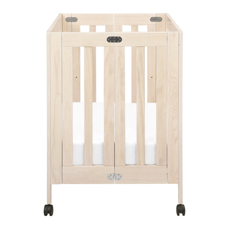Origami Mini Portable Crib, Washed Natural