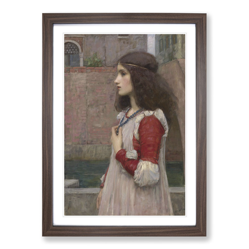 Juliet by John William Waterhouse - Framed Print, Walnut Framed, 48cm H x 36cm W x 2cm D