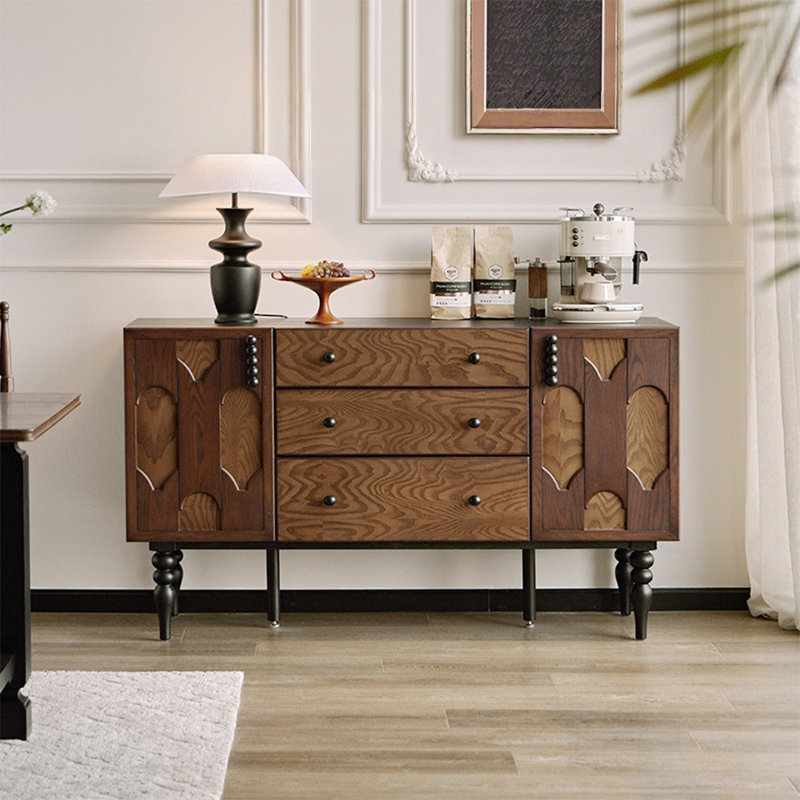 Buffet rétro en bois massif