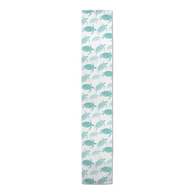 Watercolor Sea Turtles Navy Table Runner