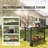 Outdoor Grill Dining Cart with Double-Shelf, BBQ Movable Food Prep Table, Multifunctional Iron Table Top, Portable Modular Carts for Pizza Oven, Worktable with 2 Wheels, Carry Handle, Black-129384451