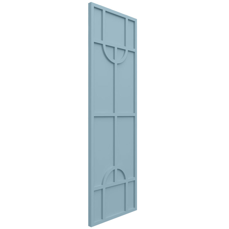 Volets de style moderne nordique EnduraCore Composite, L 18 po, H 67 po, Bleu paisible