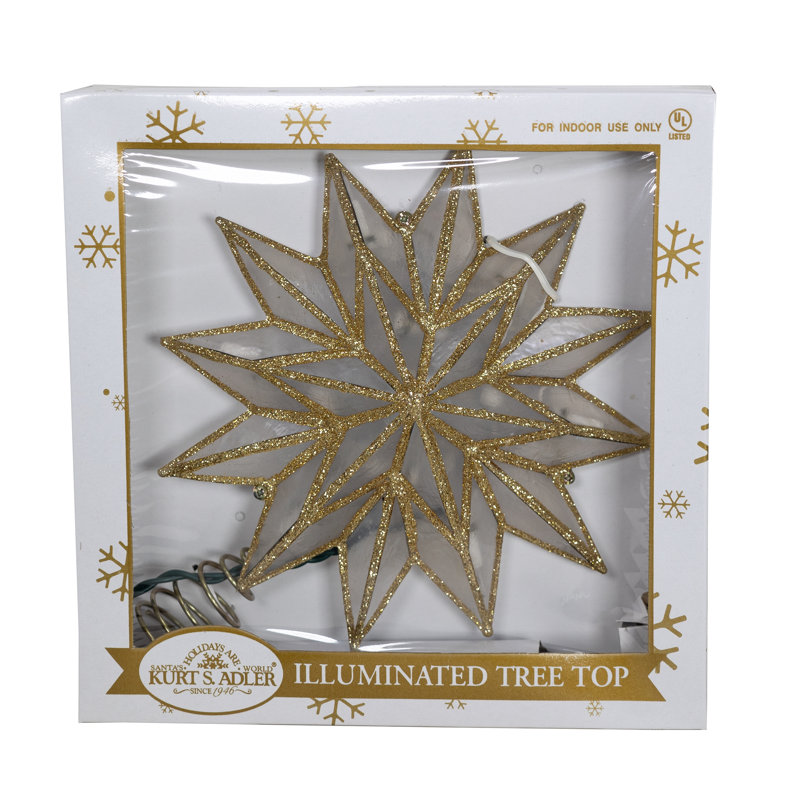 9.25'' Shell / Capiz Astrology & Stars Lighted Tree Topper