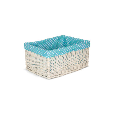 Wicker Willow Storage Basket with Lining