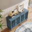 Buffet antique 60 "avec sculptures florales et tablettes réglables-486672580