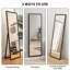 Miroir pleine longueur, miroir rectangulaire complet 64 po x 21 po, noir-171598732