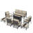 Tapasi 9 - Person Patio Conversation Set with Rocking Lounge Chairs & Optional Firepit Table-101551522-101551524