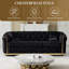 Canapé de luxe en velours Chesterfield 85 "avec capitonnage à boutons-972704814