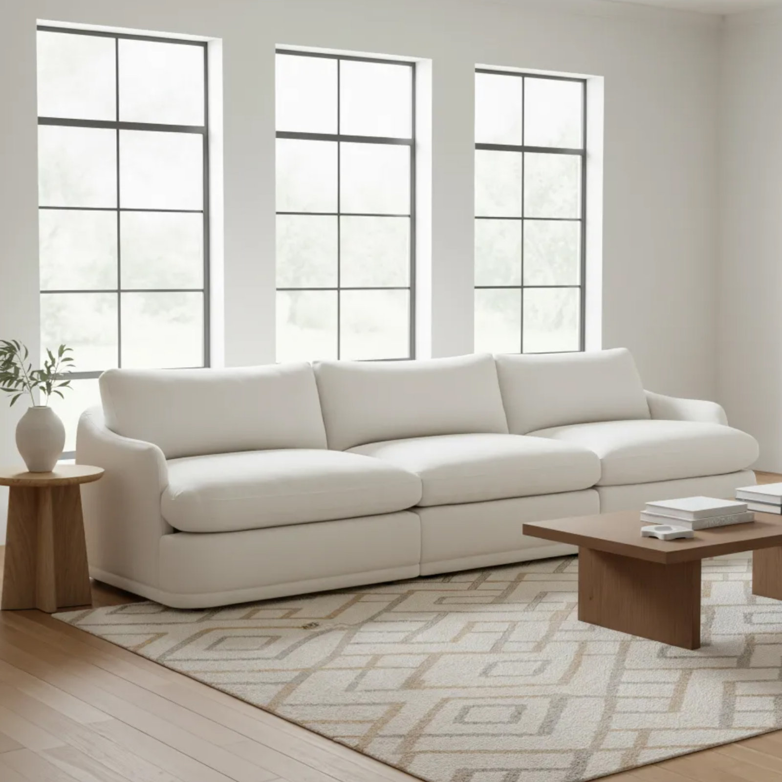 Seadrift 122" Linen Modular Sofa