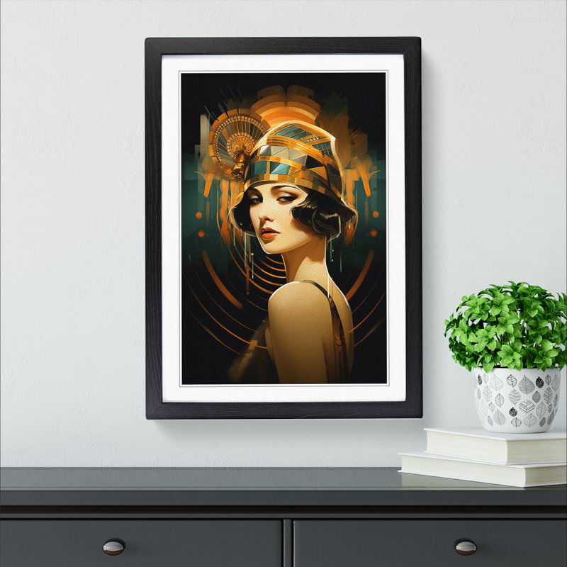 Single Picture Frame Print on Wood, 46cm H x 34cm W, Black Framed