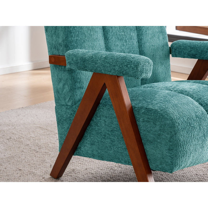 Fauteuil d'appoint Mid-Century 30 po, Bleu