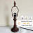 Tiffany Table Lamp Sea Green Stained Glass Accent Table Light Antique Style Desk Lamp Vintage Bedside Lamp for Living Room Bedroom-43449016