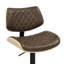 Swivel Upholstered Adjustable Height Counter Stool with Metal Frame