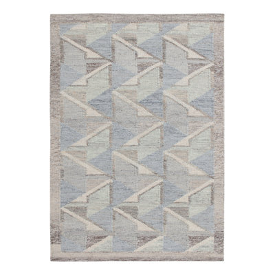 Scandinavian Wool Geometric Area Rug