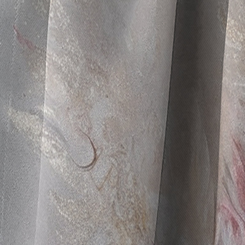 Rose plume Boho Majesty I - rideau de plumes glam - rideau occultant floral - 1 panneaux, L 52 po x L 84 po