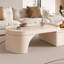 Table basse rétractable de style crème