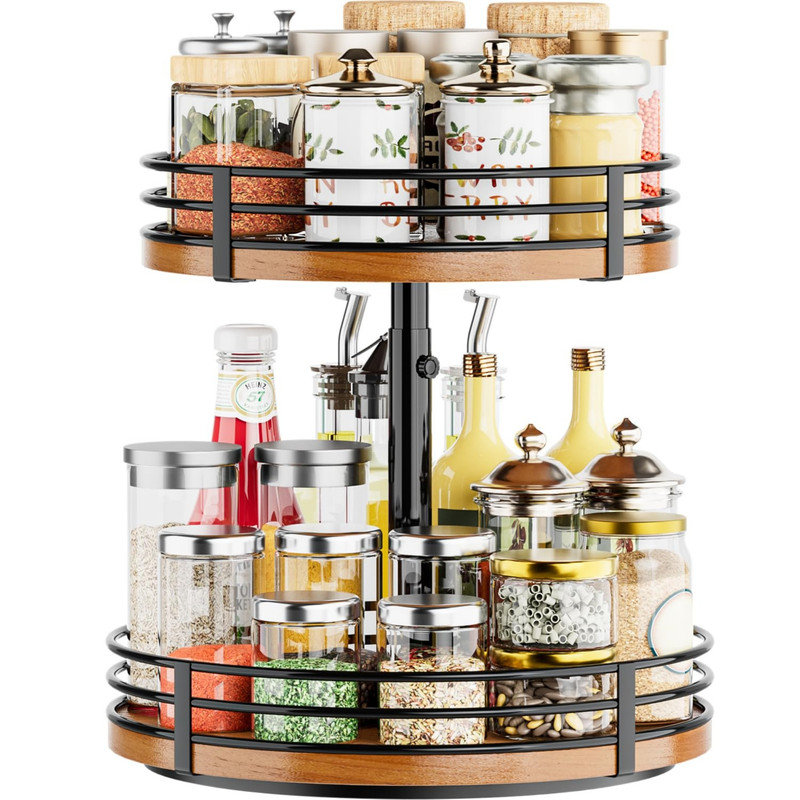 Freestanding Wood Spice Rack