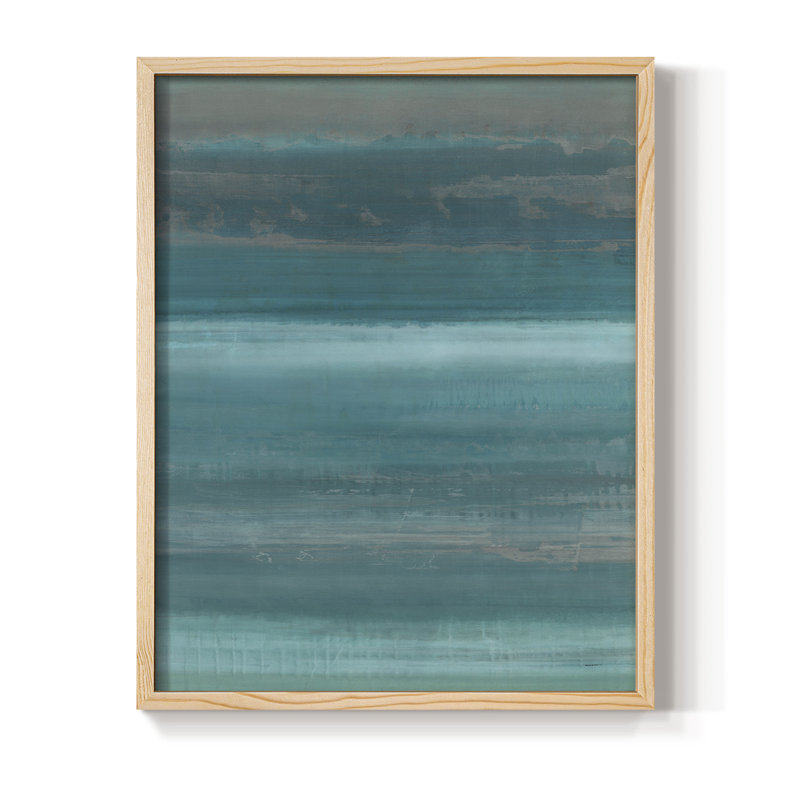 Étoiles et rivages I, reproduction encadrée - bois massif, Naturel, H 15 po x l 12 po