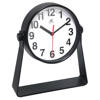 Table Clock Plastic Tabletop Clock 9 Inches