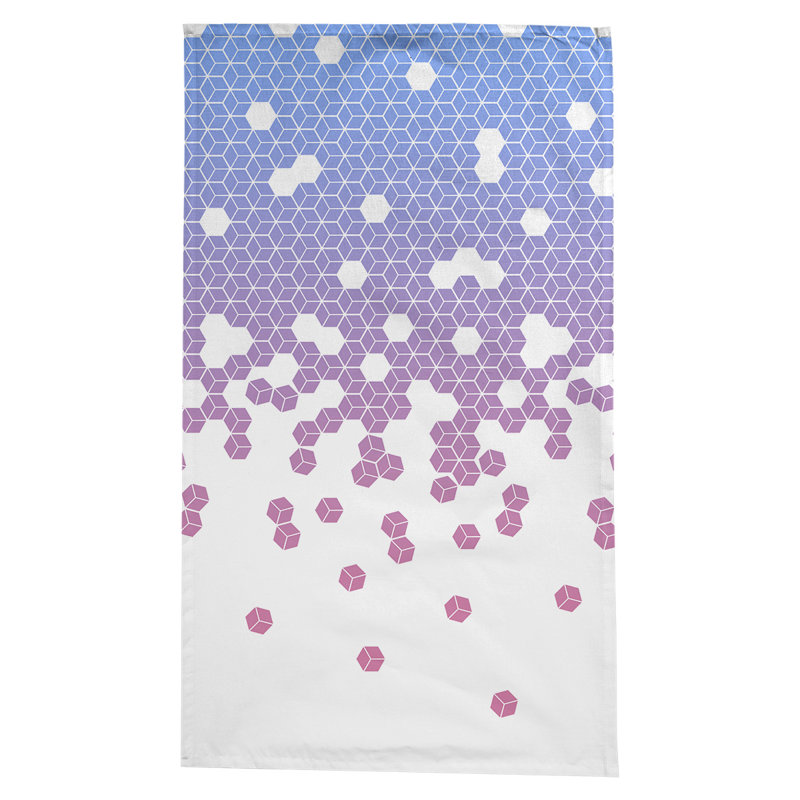 Nappe à motif cube culbuting Leffel, Bleu / Rose