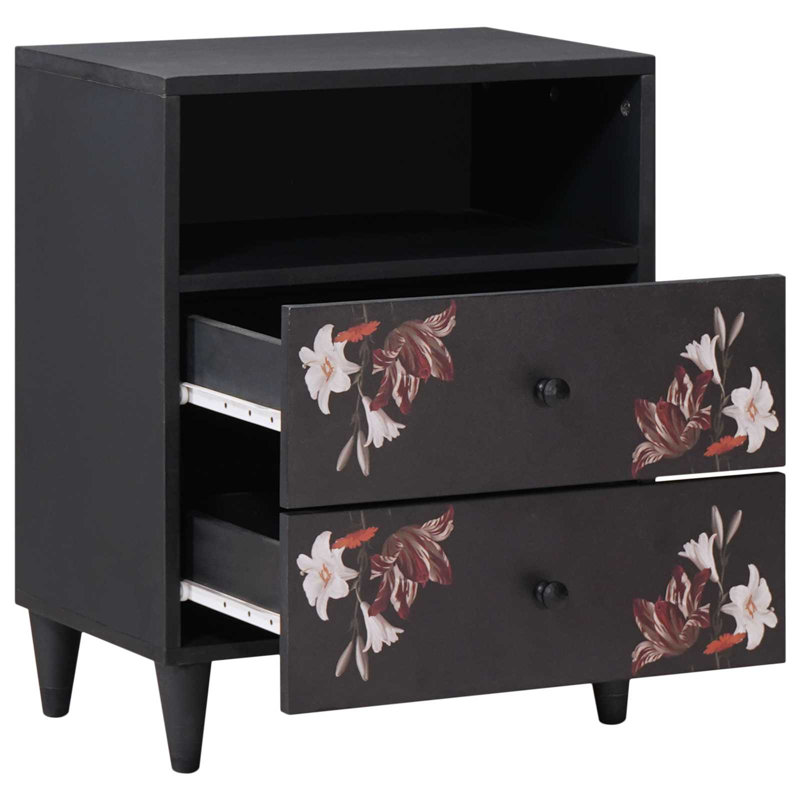 50cm W Solid Wood Bedside Table