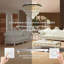 Plafonnier encastré en cristal K9, lustre 4 lumières avec finition dorée chaude électrolytique pour chambre à coucher, salle à manger, cuisine