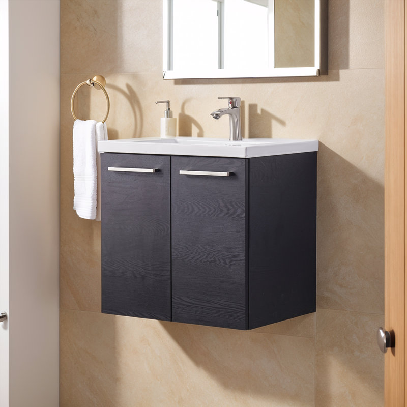 Meuble-lavabo simple mural 24 po 24 po